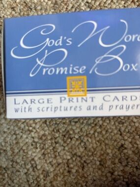God's Word Promise Box - Blue Large Print Cards